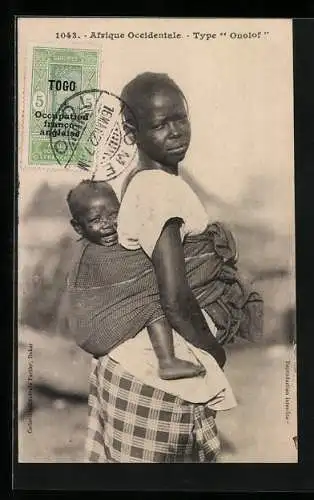 AK Afrique Occidentale, Oulouf woman with child