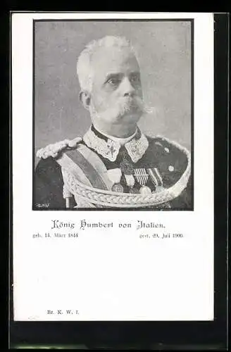 AK König Humbert von Italien