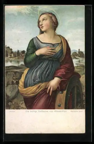 Künstler-AK Stengel & Co. Nr. 29935: St. Catherine of Alexandria von Raffaello Sanzio