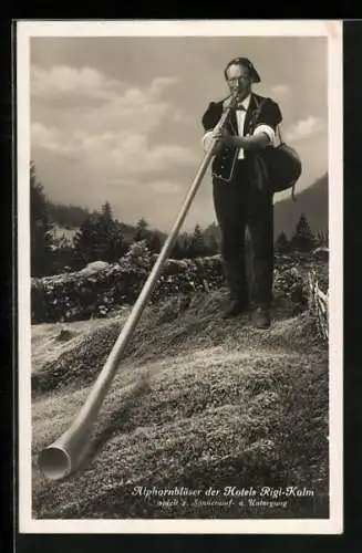 AK Preisalphornbläser Jos. Kuster in Alpnach