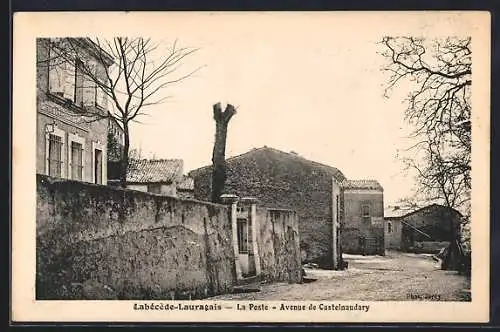 AK Labécède-Lauragais, La Poste, Avenue de Castelnaudary