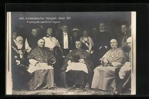 AK Wien, 23. Eucharistischer Kongress 1912, Empfang des päpstlichen Legaten