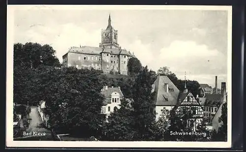 AK Kleve / Rhein, Blick auf die Schwanenburg