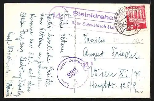 AK Steinkirchen / Braunsbach, Teilansicht mit Bäumen