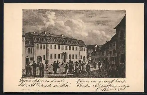 Künstler-AK Weimar / Thüringen, Goethes Haus 1828