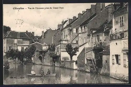 AK Charolles, Vue de l`Arconce prise du Grand Pont