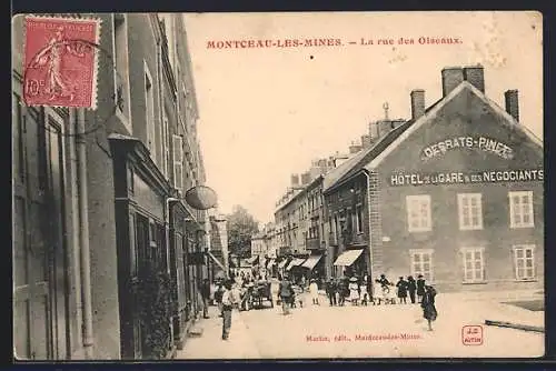 AK Montceau-les-Mines, La rue des Oiseaux