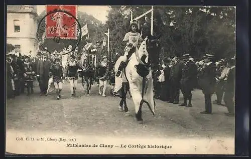 AK Cluny, Millénaire de Cluny, Le Cortège historique