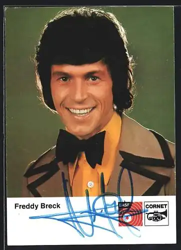 AK Musiker Freddy Breck mit original Autograph