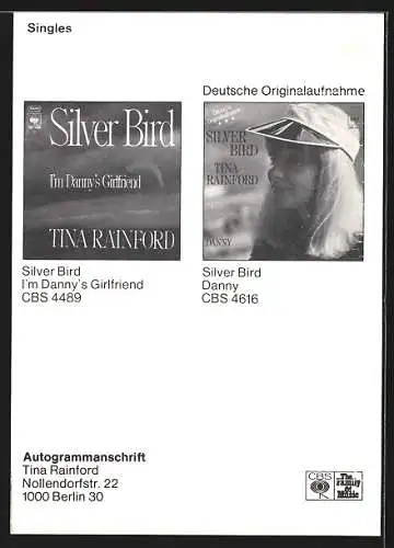 AK Musikerin Tina Rainford trägt einen Sunvisor, mit original Autograph