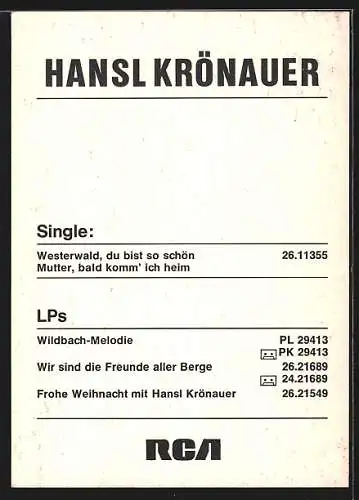 AK Musiker Hans Krönauer auf Gitarre spielend, original Autograph