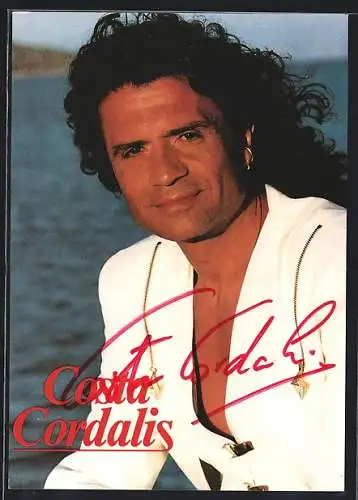 AK Musiker Costa Cordalis mit original Autograph