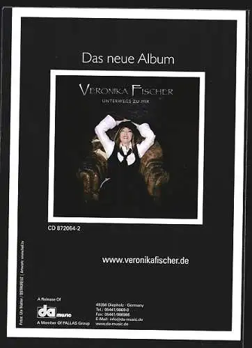 AK Musikerin Veronika Fischer mit charismatischem Lächeln, original Autograph