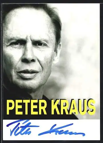 AK Musiker Peter Kraus, original Autograph