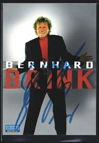 AK Musiker Bernhard Brink, original Autograph