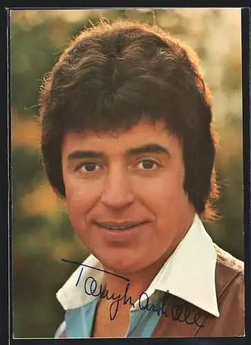 AK Musiker Tony Marshall in Lederjacke, Autograph