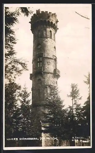 AK Eulau, Aussichtsturm auf dem Hohen Schneeberg