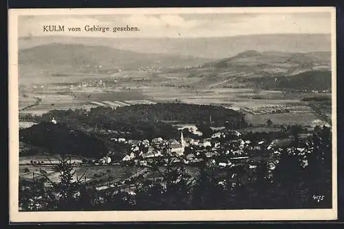 AK Kulm, Ortsansicht vom Gebirge