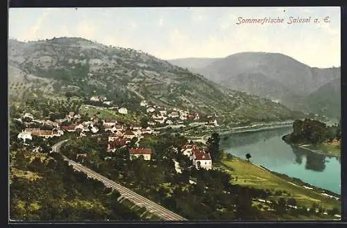 AK Salesel a. E., Ortsansicht aus der Vogelschau