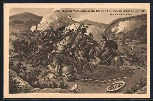 AK Gefangennahme Vandammes in der Schlacht bei Kulm am 29. /30. August 1813