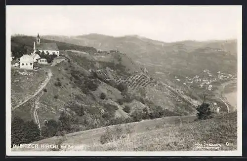 AK Dubitz, Kirchlein mit Blick ins Tal