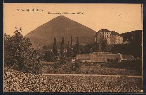 AK Donnersberg /Böhm. Mittelgebirge, Blick zum Berg