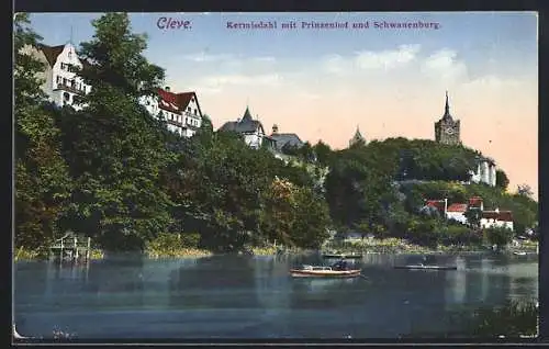 AK Cleve, Kermisdahl mit Prinzenhof und Schwanenburg