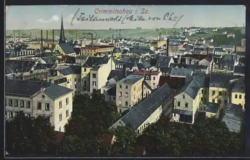AK Crimmitschau i. Sa., Ortsansicht