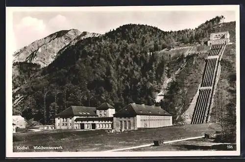 AK Kochel, Walchenseewerk mit Wald