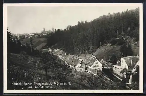 AK Freudenstadt, Teilansicht mit Christophstal