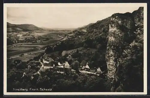 AK Streitberg /Fränk. Schweiz, Ortsansicht aus der Vogelschau