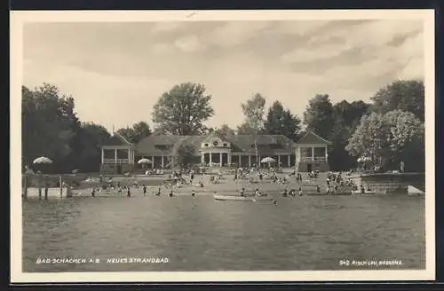 AK Bad Schachen, Badegäste im neuen Strandbad