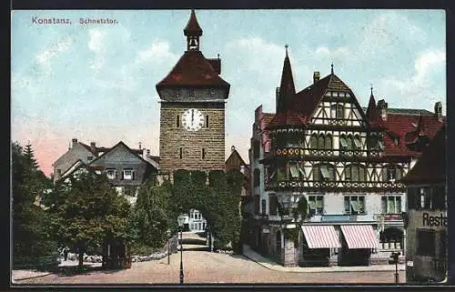 AK Konstanz, Schnetztor mit Restaurant