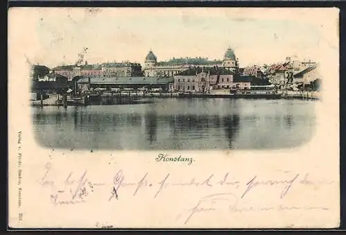 AK Konstanz, Panorama vom Wasser