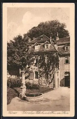 AK Weimar / Thüringen, Ehemaliges Wohnhaus der Frau von Stein