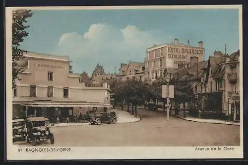 AK Bagnoles-de-l`Orne, Avenue de la Gare