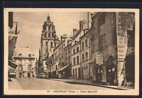 AK Argentan /Orne, Place Henri IV