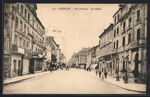 AK Alencon, Rue St-Blaise, les Hotels