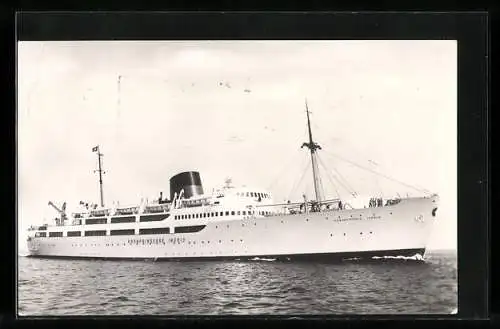 AK Passagierschiff MS Kronprinsesse Ingrid auf hoher See