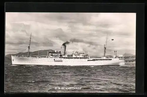 AK Passagierschiff Carthage vor der Küste, P & O Line