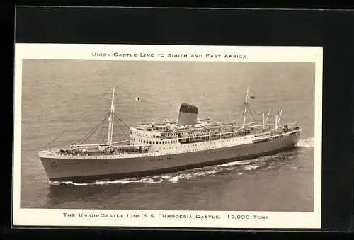 AK Passagierschiff SS Rhodesia Castle, Union-Castle Line to South and East Africa