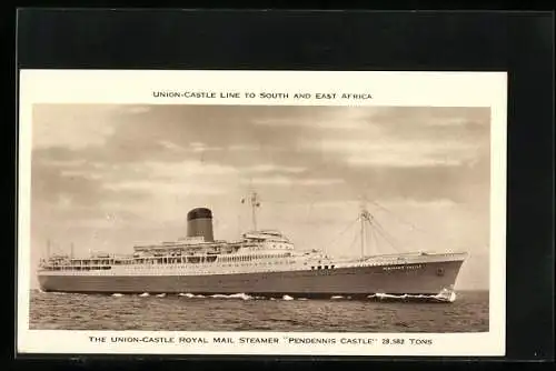 AK Passagierschiff RMS Pendennis Castle, Union-Castle Line