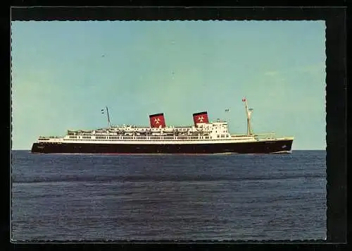 AK Passagierschiff SS Hanseatic der Hamburg-Atlantik-Linie auf hoher See