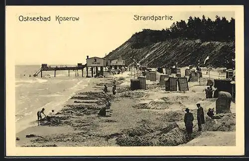 AK Koserow, Strandpartie beim Damen-Bad