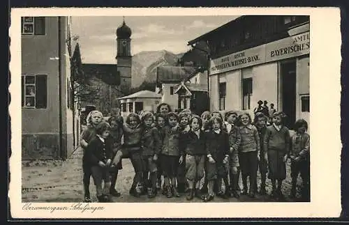 AK Oberammergau, Passionsspiele, Schuljungen lassen Haare wachsen - wie ihre Väter