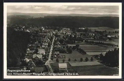 AK Königsfeld / Schwarzwald, Ortsansicht vom Flugzeug aus