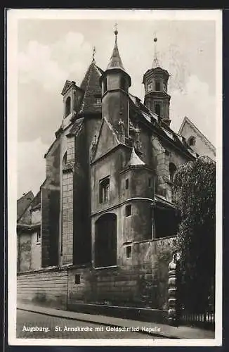 AK Augsburg, St. Annakirche mit Goldschmied Kapelle