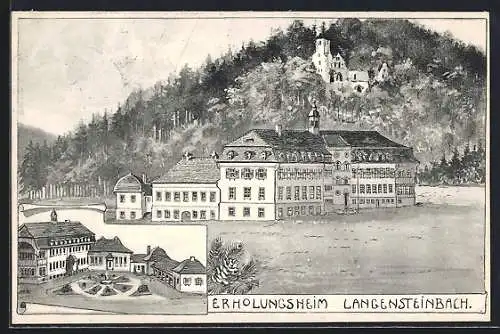 AK Langensteinbach, Blick auf das Erholungsheim