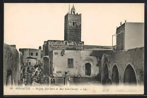 AK Monastir, Mosquée Bab-Derb et Rue Sadi-Carnot