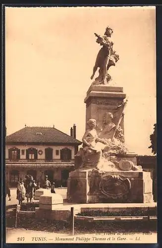 AK Tunis, Monument Philippe Thomas et la Gare